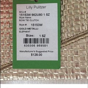 Lily Pulitzer gold elephant clutch